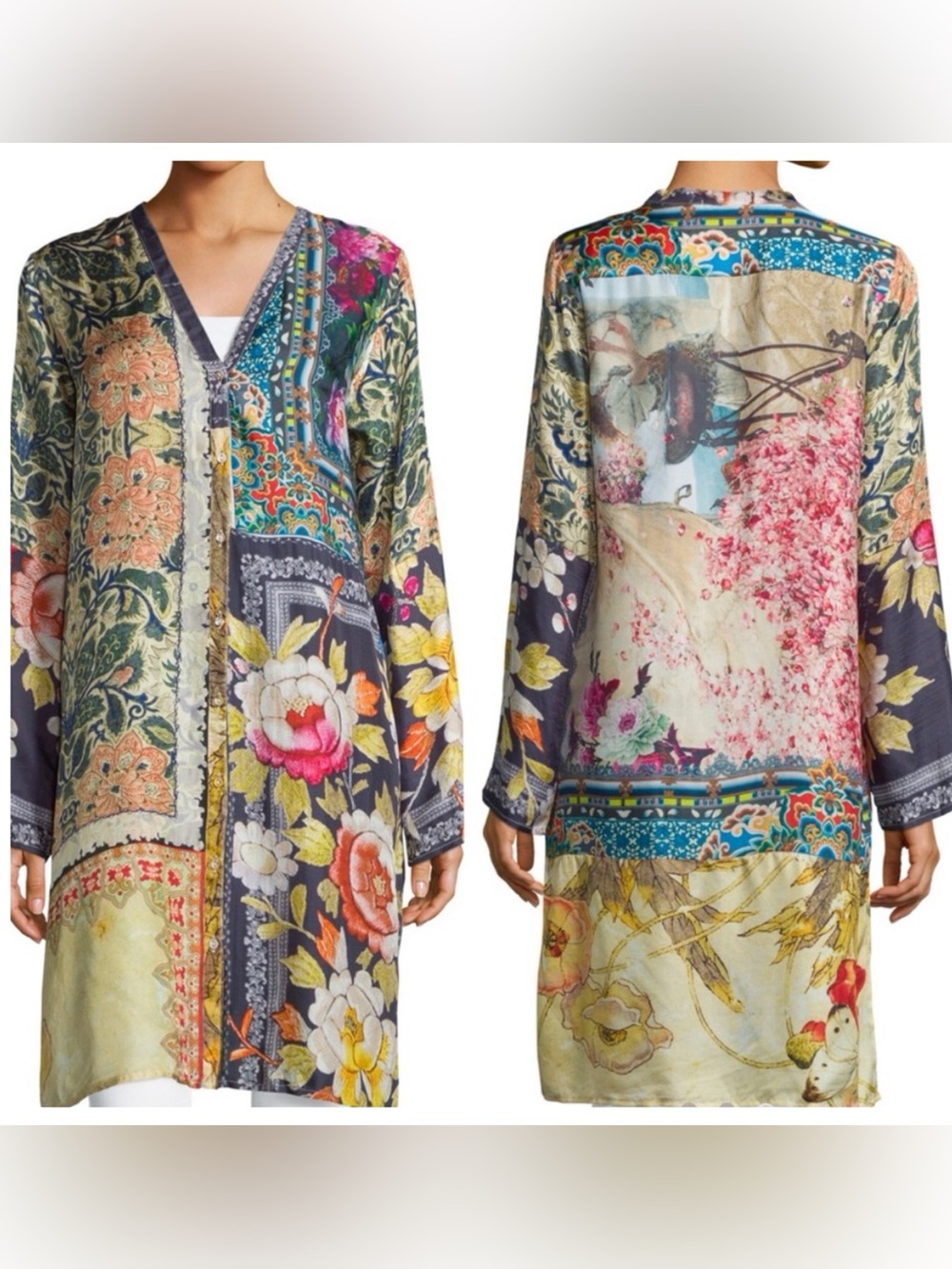 Johnny Was Shiro silk kimono/tunic RARE NWT